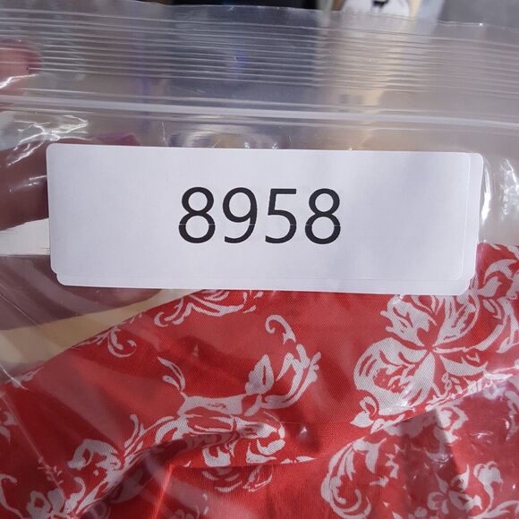 CAROLINE CONSTAS Womens Dress XS Red Pullover Fit Flare Floral Puff BARDOT Girly - Picture 11 of 11